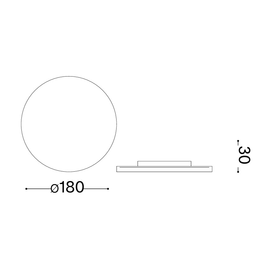 Ideal Lux - Applique murale extérieure PUNTO LED/9W/230V IRC 90 Ø 18 cm IP54 anthracite
