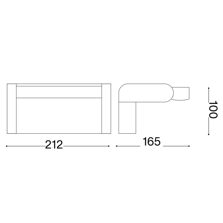 Ideal Lux - Applique murale extérieure SWIPE LED/21W/230V CRI 90 IP54 anthracite