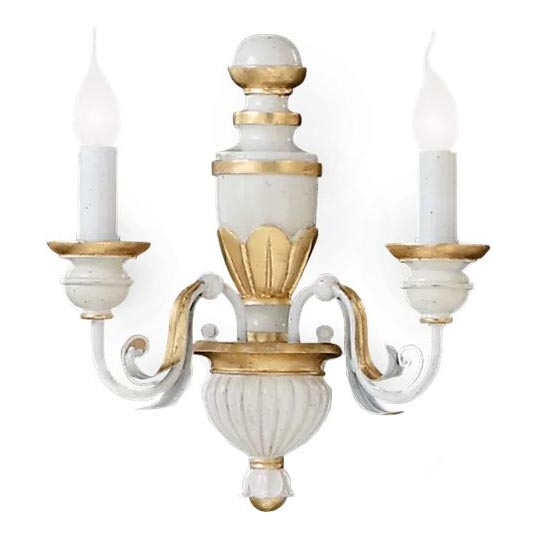 Ideal Lux - Applique murale FIRENZE 2xE14/40W/230V blanc/doré