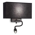 Ideal Lux - Applique murale flexible HOTEL 1xE27/60W/230V + LED/1,5W/230V