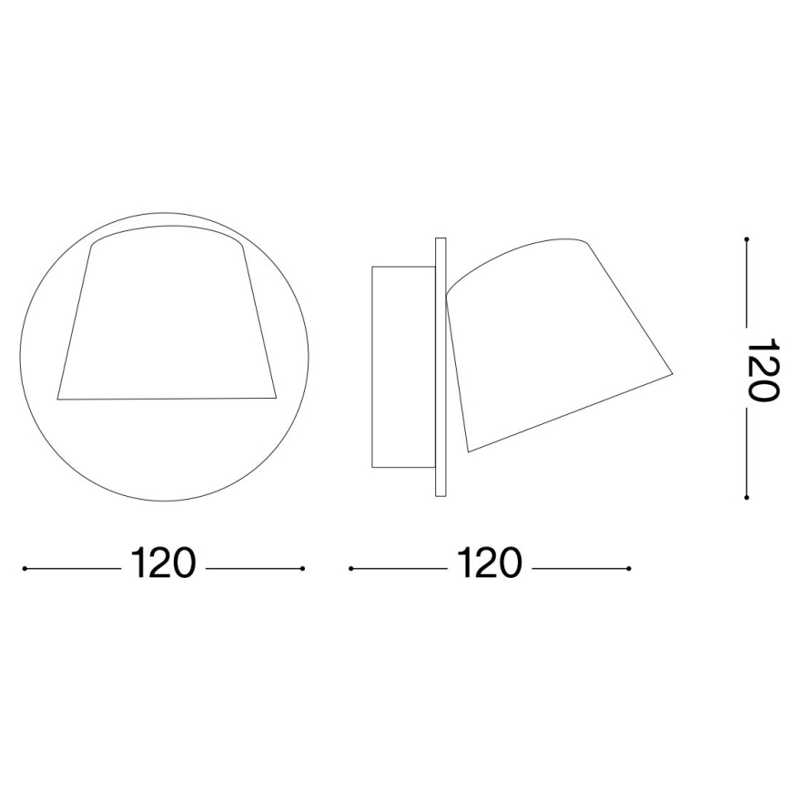 Ideal Lux - Applique murale GIM LED/6W/230V noir