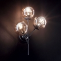 Ideal Lux - Applique murale KEPLER 3xE27/42W/230V noir/fumé