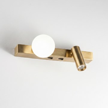 Ideal Lux - Applique murale LED BINOMIO 2xLED/3W/230V IRC 90 laiton