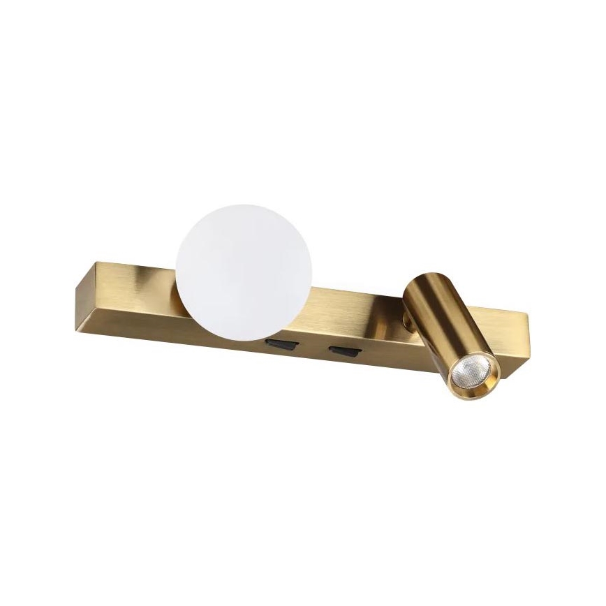 Ideal Lux - Applique murale LED BINOMIO 2xLED/3W/230V IRC 90 laiton