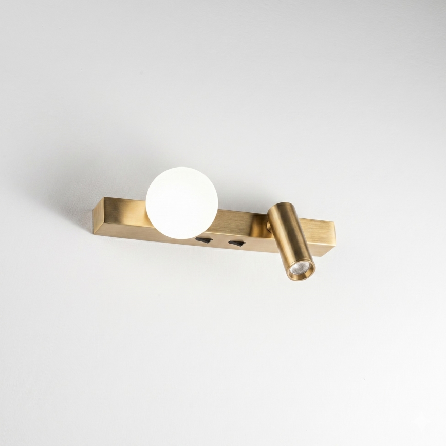 Ideal Lux - Applique murale LED BINOMIO 2xLED/3W/230V IRC 90 laiton