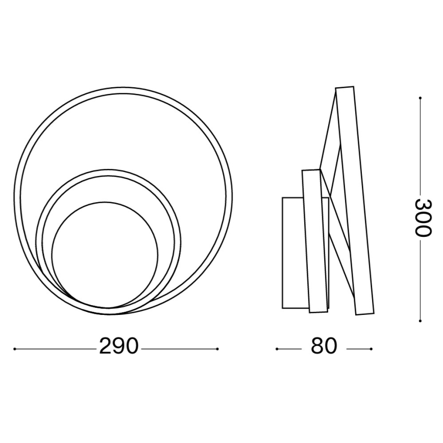 Ideal Lux - Applique murale LED dimmable OZ LED/28W/230V CRI 90 blanc
