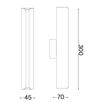 Ideal Lux - Applique murale DORICA LED, 8,5 W / 230 V, IRC 90, noire