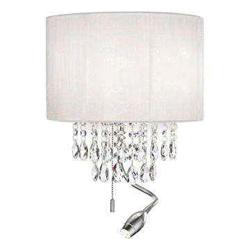 Ideal Lux - Applique murale LED en cristal OPERA 2xE14/40W/230V + LED/1W blanche