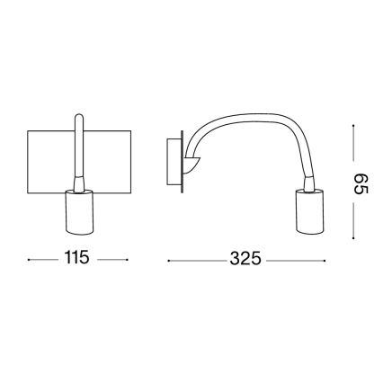 Ideal Lux - Applique murale LED flexible DYNAMO LED/3,5W/230V IRC 90 bronze