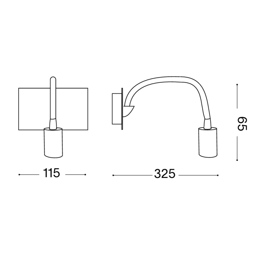 Ideal Lux - Applique murale LED flexible DYNAMO LED/3,5W/230V IRC 90 bronze