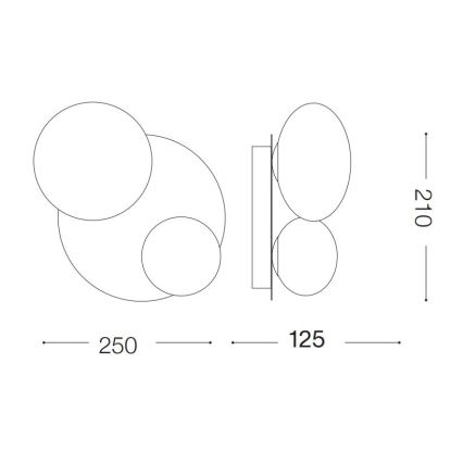 Ideal Lux - Applique murale LED NINFEA 2xG9/3W/230V dorée