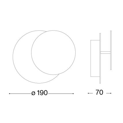 Ideal Lux - Applique murale LED TICK LED/7,5W/230V doré