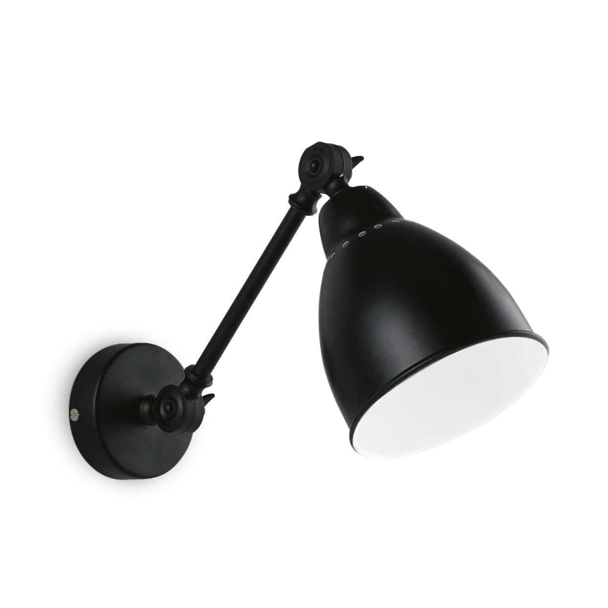 Ideal Lux - Applique murale NEWTON 1xE27/42W/230V noire