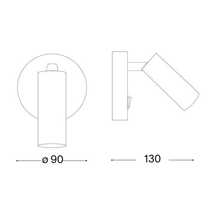 Ideal Lux - Applique murale orientable PAGE LED/3W/230V IRC 90 blanche