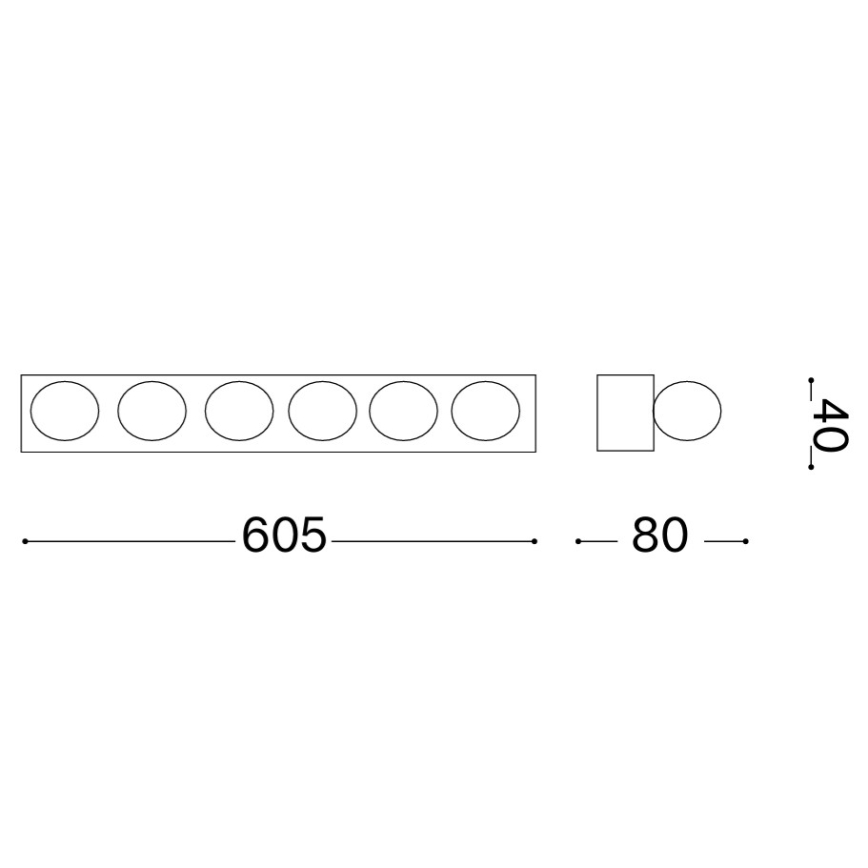 Ideal Lux - Applique murale PRIVE 6xE14/40W/230V blanche