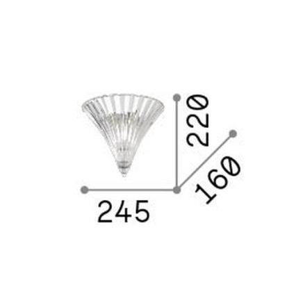 Ideal Lux - Applique murale SANTA 1xE14/40W/230V dorée