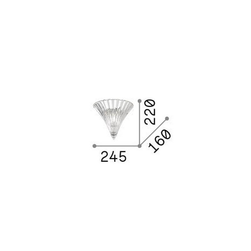 Ideal Lux - Applique murale SANTA 1xE14/40W/230V dorée