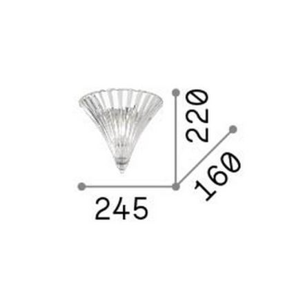 Ideal Lux - Applique murale SANTA 1xE14/40W/230V transparente