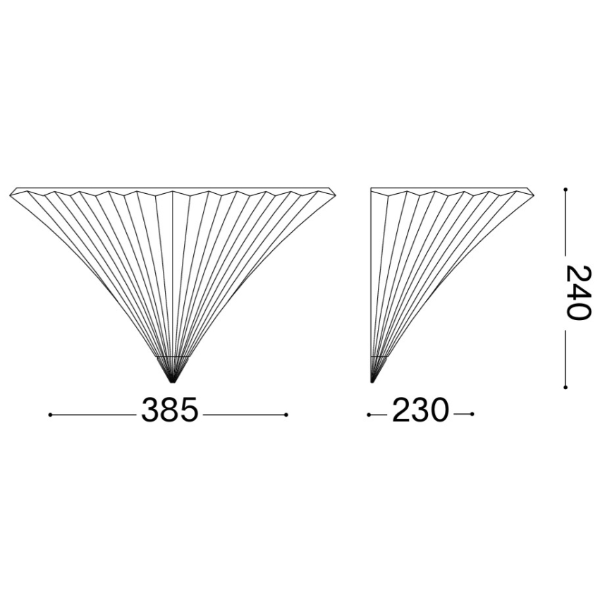 Ideal Lux - Applique murale SANTA 1xE14/40W/230V transparente