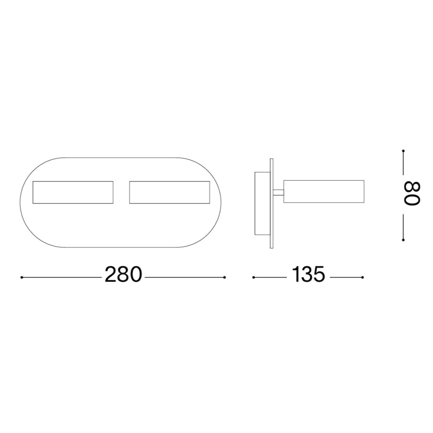Ideal Lux - Applique murale spot LED OBY 2xLED/6W/230V IRC 90 blanche