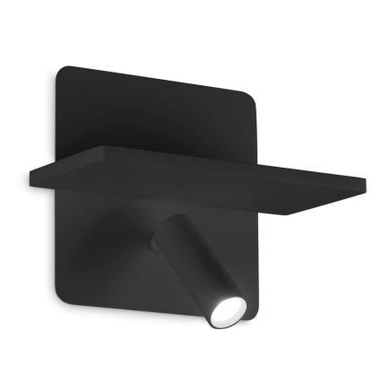 Ideal Lux - Applique murale spot LED PIANO LED/10W/230V CRI 90 USB noire