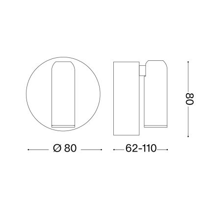 Ideal Lux - Spot mural LED à commande tactile, rechargeable et dimmable BEAN LED/3W/5V IRC 95 blanc