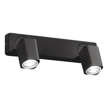 Ideal Lux - Applique murale spot LED RUDY 2xGU10/7W/230V CRI 90 noire