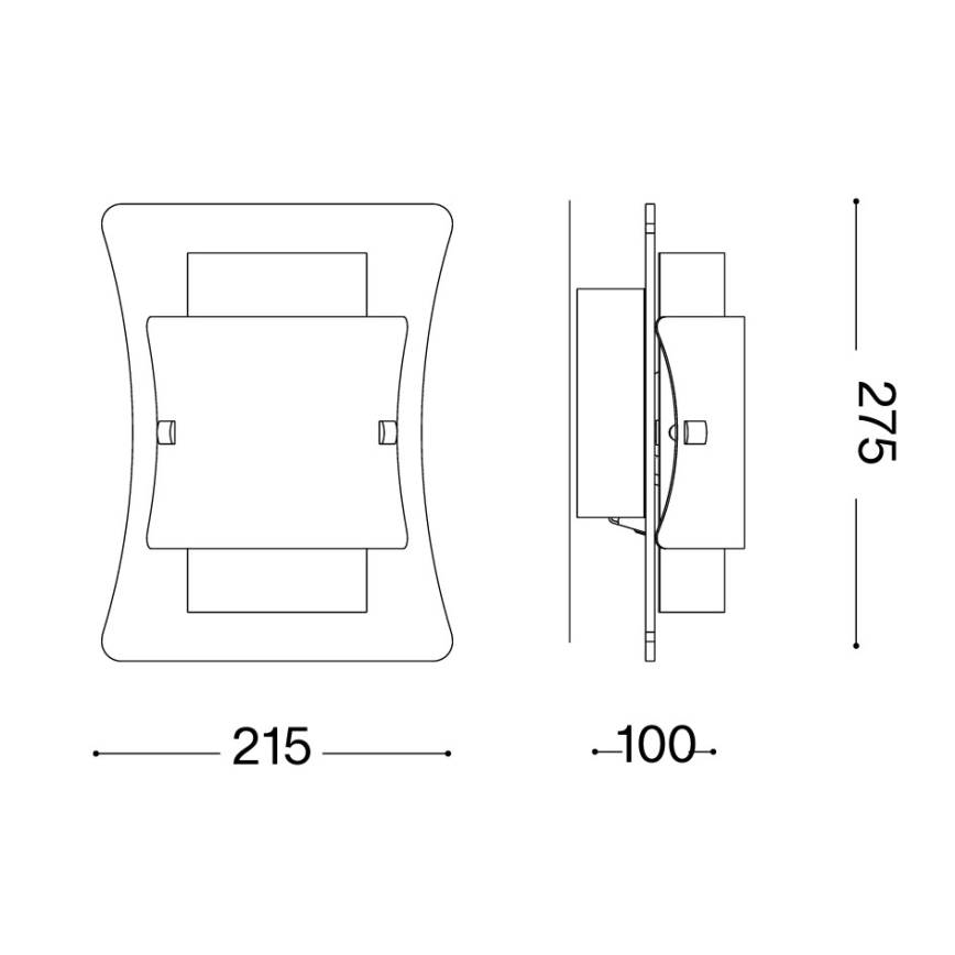 Ideal Lux - Applique murale TRIPLO 1xE27/60W/230V transparente