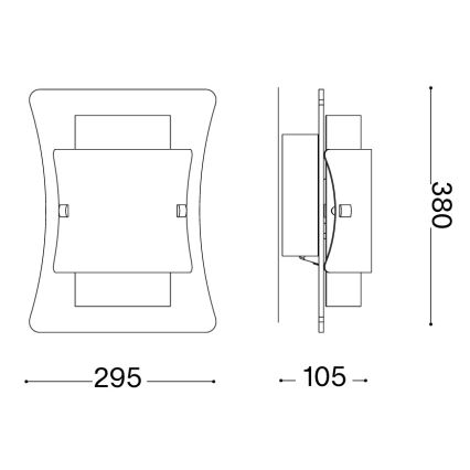Ideal Lux - Applique murale TRIPLO 2xE27/60W/230V transparente