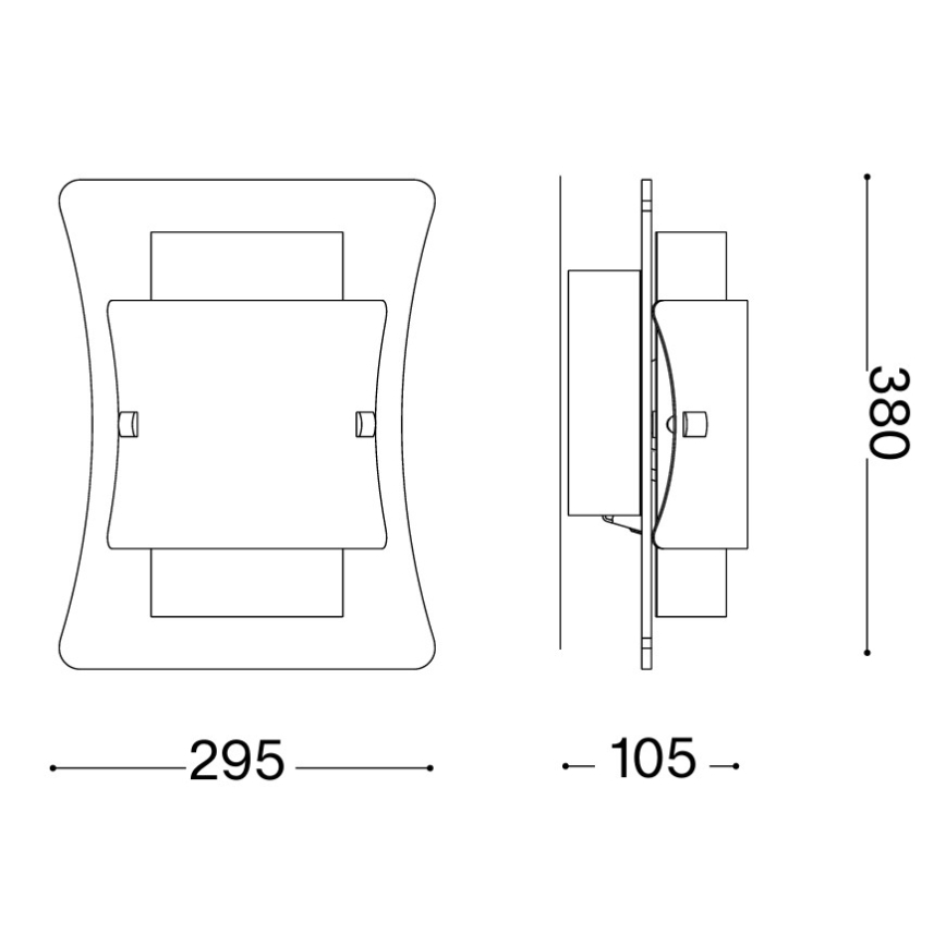 Ideal Lux - Applique murale TRIPLO 2xE27/60W/230V transparente