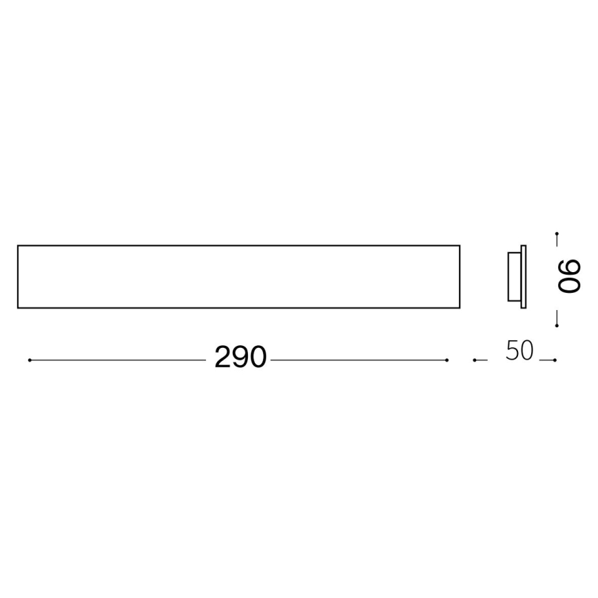 Ideal Lux - Applique murale ZIG ZAG LED/12,5W/230V 29 cm CRI 90 noir