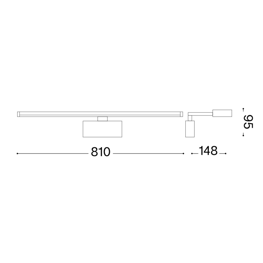 Ideal Lux - Applique pour tableau ALMA LED/18W/230V 81 cm CRI 90 doré