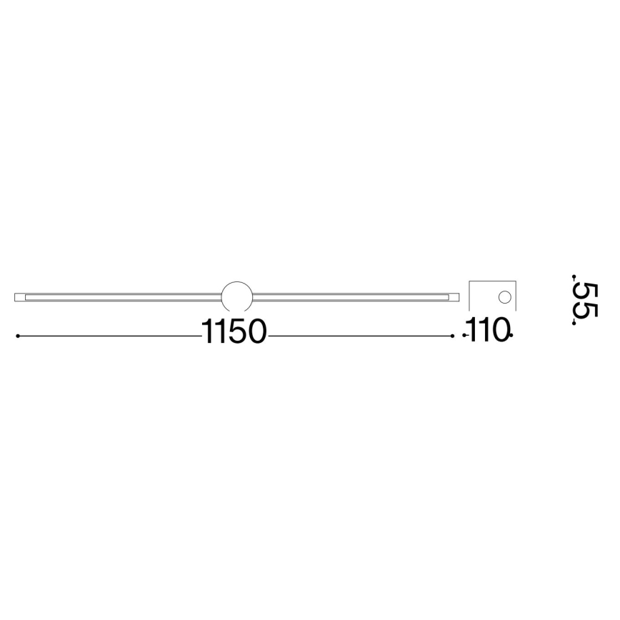 Ideal Lux - Applique pour tableau FILO LED/16W/230V 115 cm CRI 90 laiton