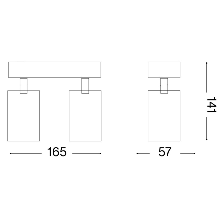 Ideal Lux - Applique spot murale LED DYNAMITE 2xGU10/7W/230V IRC 90 blanche