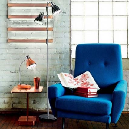 Ideal Lux - Lampadaire 2xE27/60W/230V argent