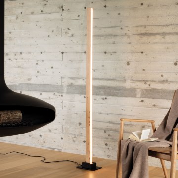 Ideal Lux - Lampadaire à intensité variable CRAFT LED/26W/230V CRI 90 hêtre