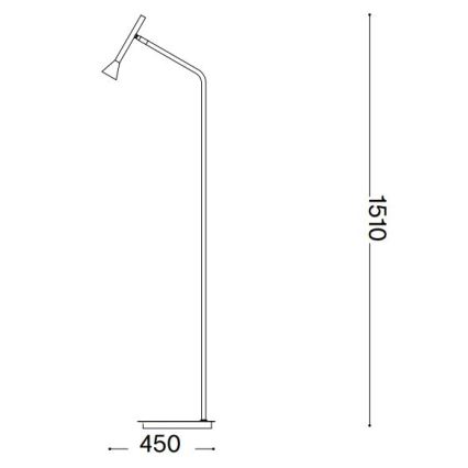 Ideal Lux - Lampadaire DIESIS LED/4,5W/230V CRI 95 noir