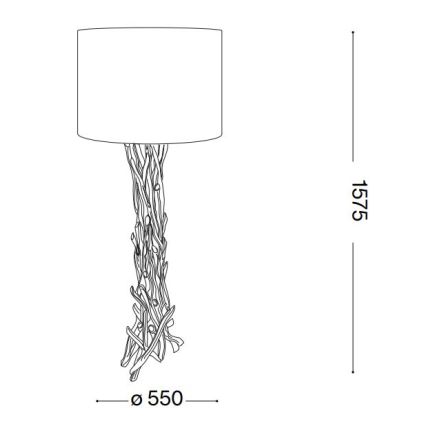 Ideal Lux - Lampadaire DRIFTWOOD 1xE27/60W/230V goyave