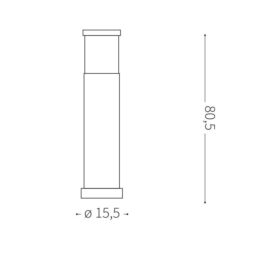 Ideal Lux - Lampadaire extérieur 1xE27/42W/230V 80 cm IP44 anthracite