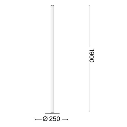 Ideal Lux - Lampadaire LED dimmable DORICA LED/50W/230V IRC 90 chrome mat