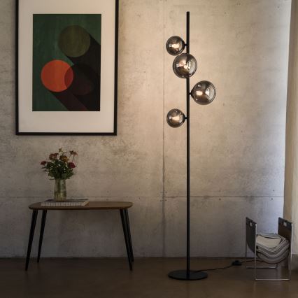 Ideal Lux - Lampadaire LED PERLAGE 4xG9/3W/230V noir/fumé