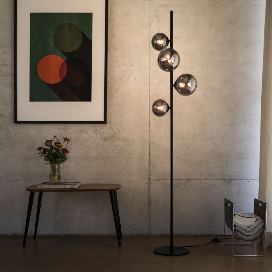 Ideal Lux - Lampadaire LED PERLAGE 4xG9/3W/230V noir/fumé