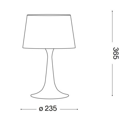 Ideal Lux - Lampe de table 1xE27/60W/230V