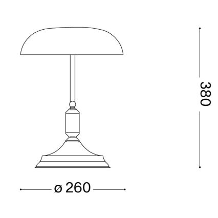 Ideal Lux - lampe de table 1xE27/60W/230V laiton