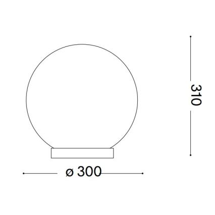 Ideal Lux - Lampe de table CARTA 1xE27/25W/230V d. 30 cm blanc