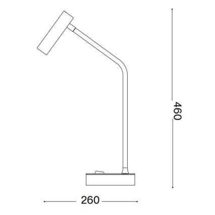 Ideal Lux - Lampe de table EASY LED/3,5W/230V CRI 90 noir