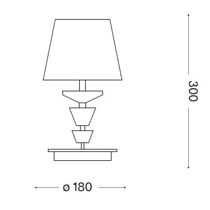 Ideal Lux - Lampe de table en cristal PEGASO 1xE14/28W/230V dorée