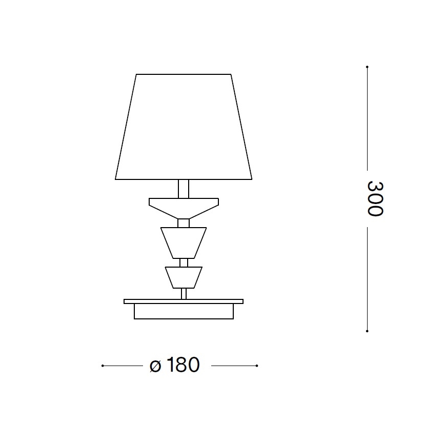 Ideal Lux - Lampe de table en cristal PEGASO 1xE14/28W/230V dorée