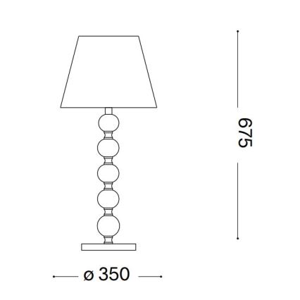Ideal Lux - Lampe de table en cristal QUEEN 1xE27/60W/230V doré