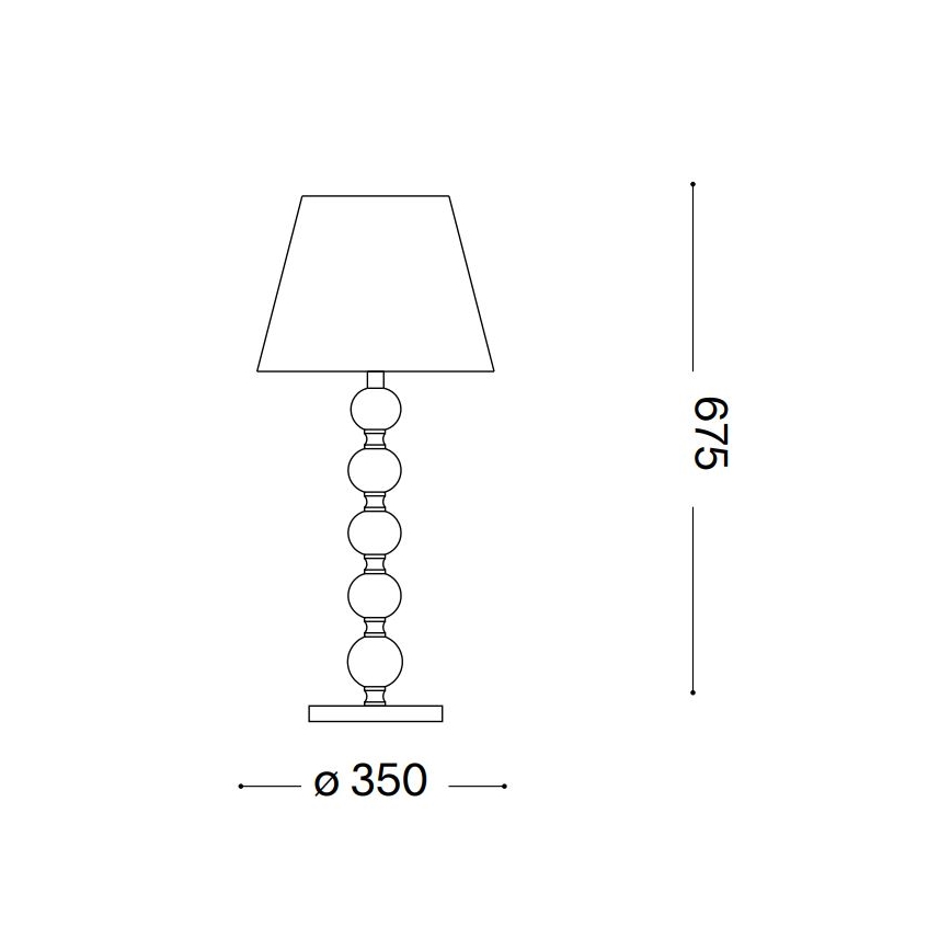 Ideal Lux - Lampe de table en cristal QUEEN 1xE27/60W/230V doré